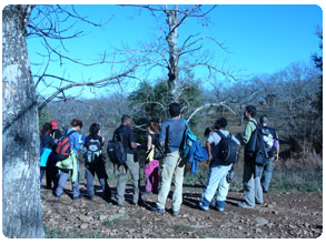 Grupo de menores en el campo