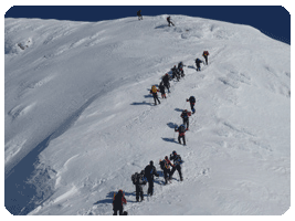 Grupo en la nieve